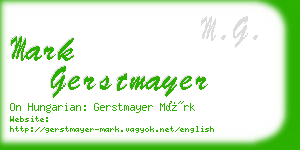 mark gerstmayer business card